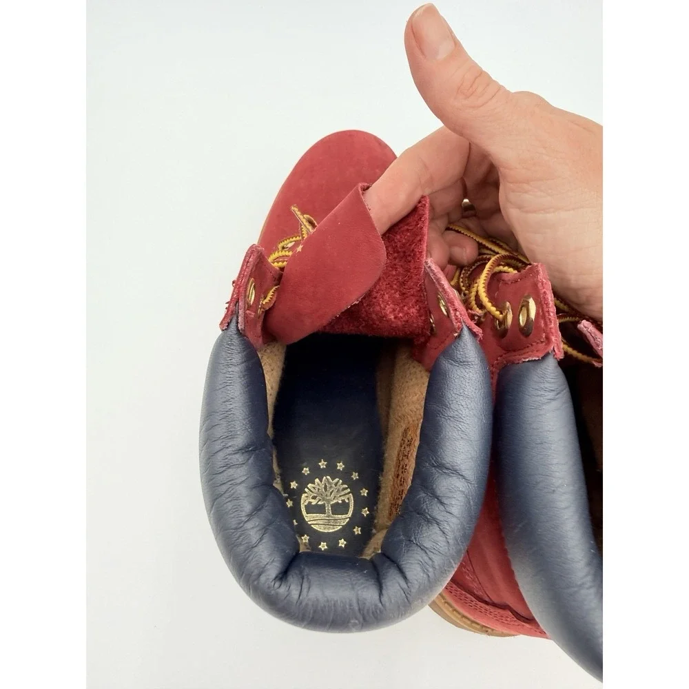 Timberland RARE Youth‎ Red Leather Boot size 6.5